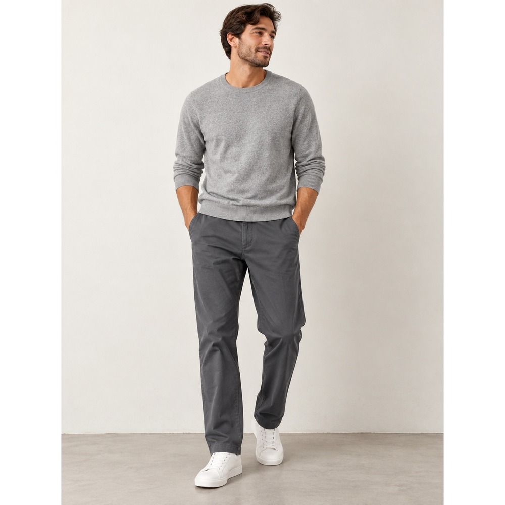 Banana Republic Aiden Chino Pants Mens 35x30 Gray 100% Cotton Straight Casual